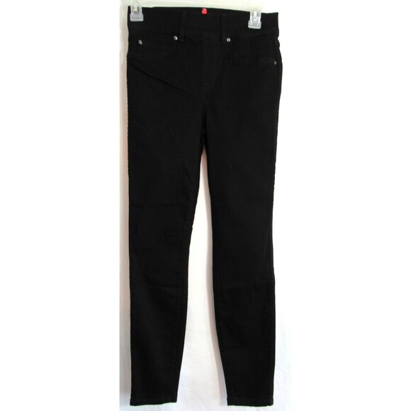 Spanx Black Elastic Waist Pull On Skinny Jeans Size PXS EUC - Picture 1 of 5